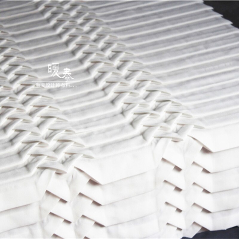 82*62cm Pleated Fabric Hand woven Chiffon three-dimensional texture fold fold geometry transform apparel DIY Fabric