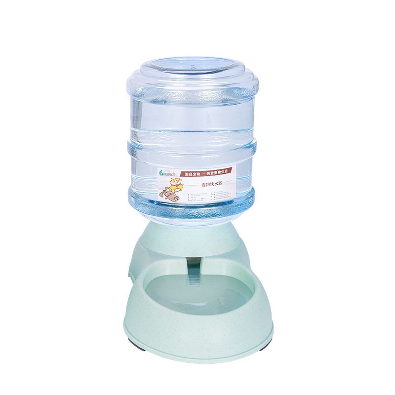 3.75l Automatic Food Water Pet Feeder Plastic Dog Food Bowl Water Dispenser For Dog Cat Dog Drinker: Drinking blue