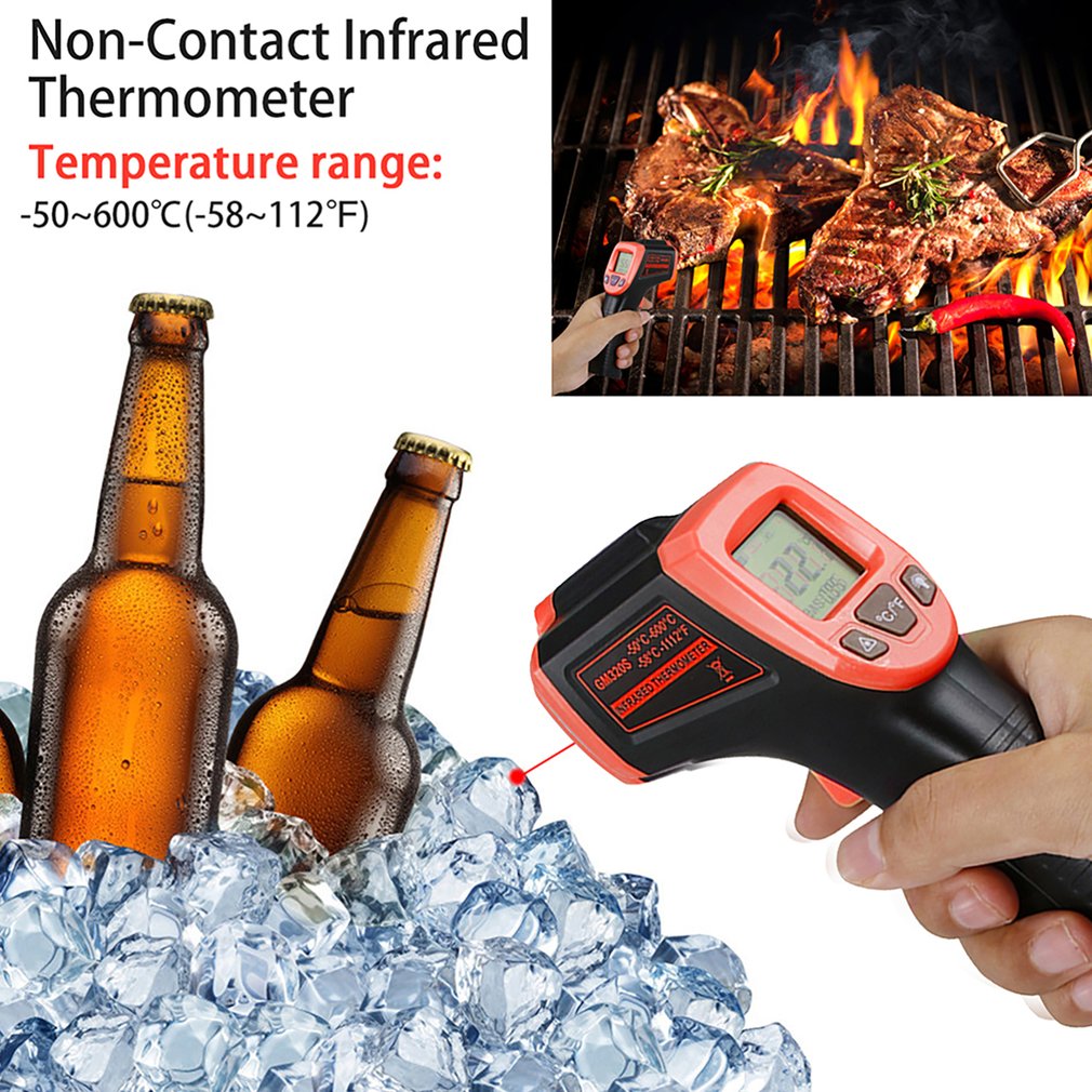 Infrared Thermometer C/F Non Contact Pyrometer GM320 Industrial Digital IR Temperature Meter -50~380/-50~600℃ degree Celsius
