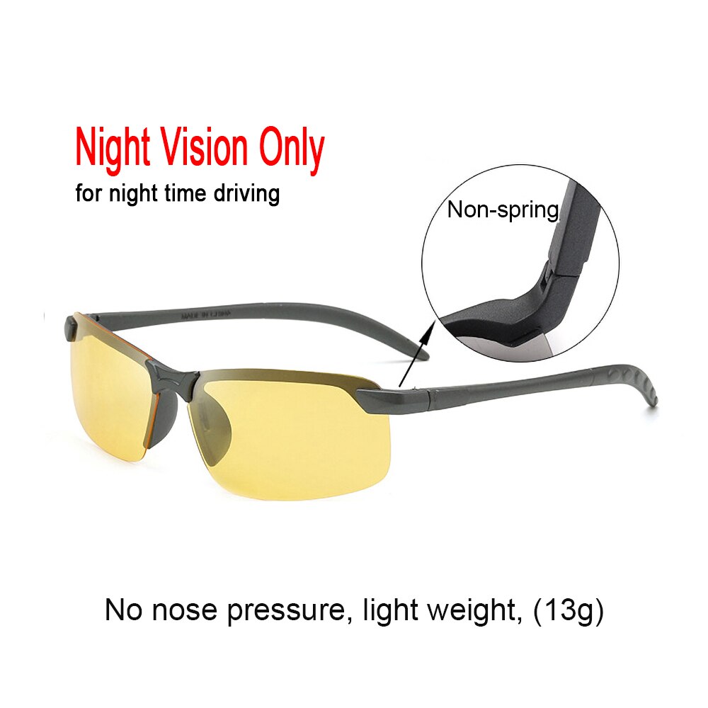 Anti-glare Polarizer Sunglasses Car Drivers Day &amp; Night Vision Goggles Polarized Driving Glasses Enhanced UV eye Protector Acces: Night Yellow