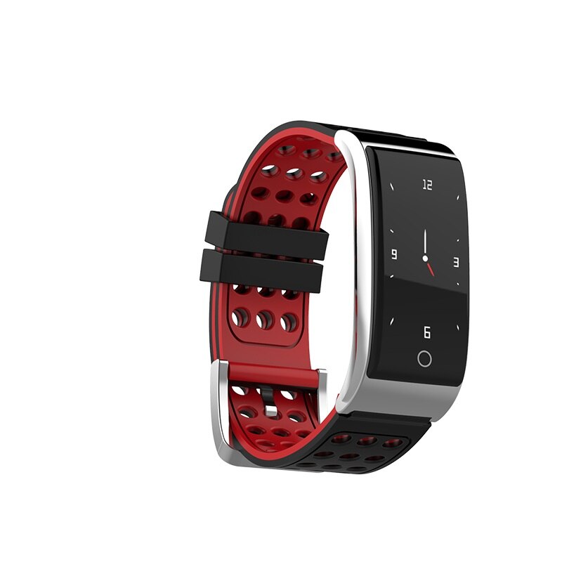 Ecg ekg blodtryksmåler fitness tracker 0.96 tommer farveskærm ui  ip67 vandtæt langt standby smartur mænd kvinder