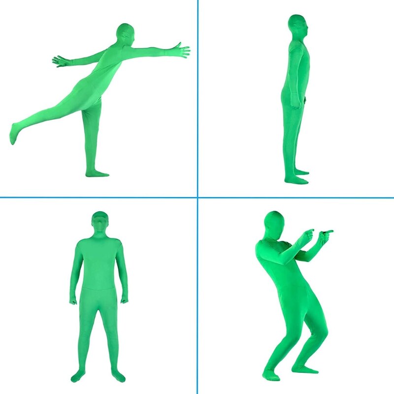 Photo Video Unisex Green Body Suit Polyester Stretchy Chromakey Costume Men&#39;s Women&#39;s Disappearing Man Body Suit