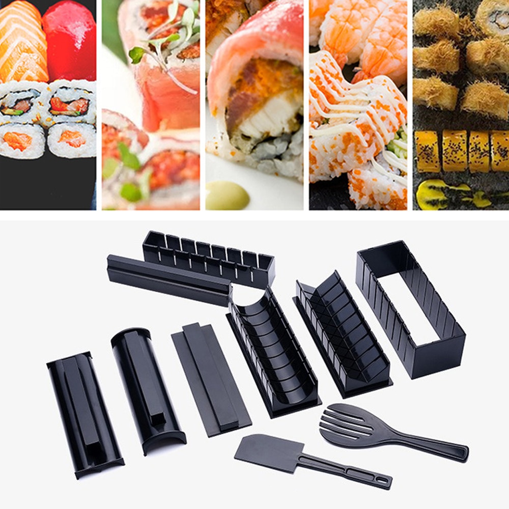 10 Pcs Sushi Maken Gereedschappen Premium Multifunctionele Diy Sushi Maken Kit Voor Sushi Maken Keuken Koken Gereedschap