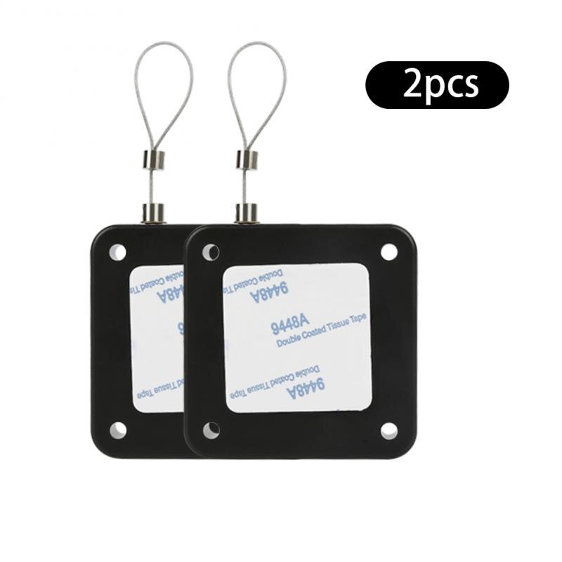 Automatische Deurdranger Punch-Gratis Schuifdeur Dichter Ondersteunen Een Enkele Haak Transparante Non-marking Haak Hardware Accessoires: 2 sets Black