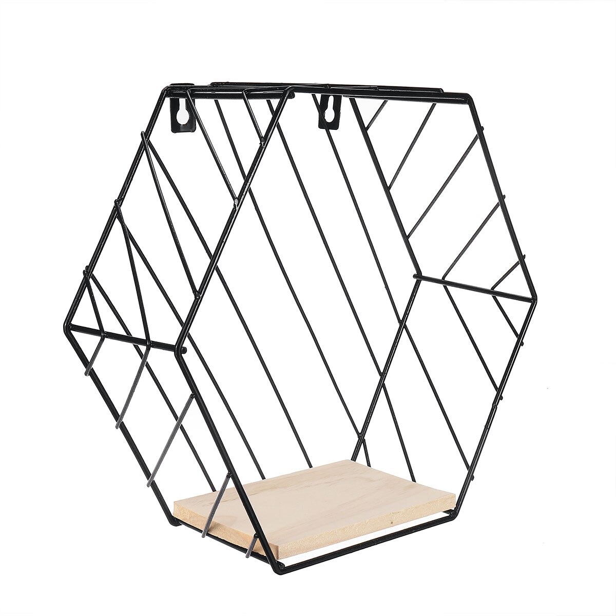 Estante de pared Hexagonal con huecos de hierro para colgar figuras geométricas, estante de decoración de estilo nórdico