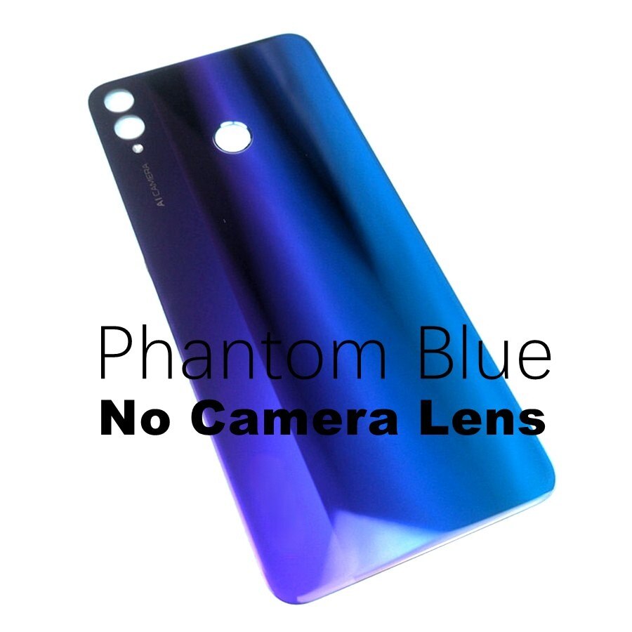 Back Glass Cover For HUAWEI Honor 8X Back Battery Cover Glass Panel Honor View 10 Lite Rear Door Housing Case With Camera Lens: Aurora No Lens