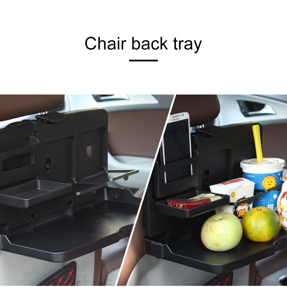 Car Auto Seat Back Tray Multi-Function Foldable Practical Small Table Food Drinks Holders Car Supplies