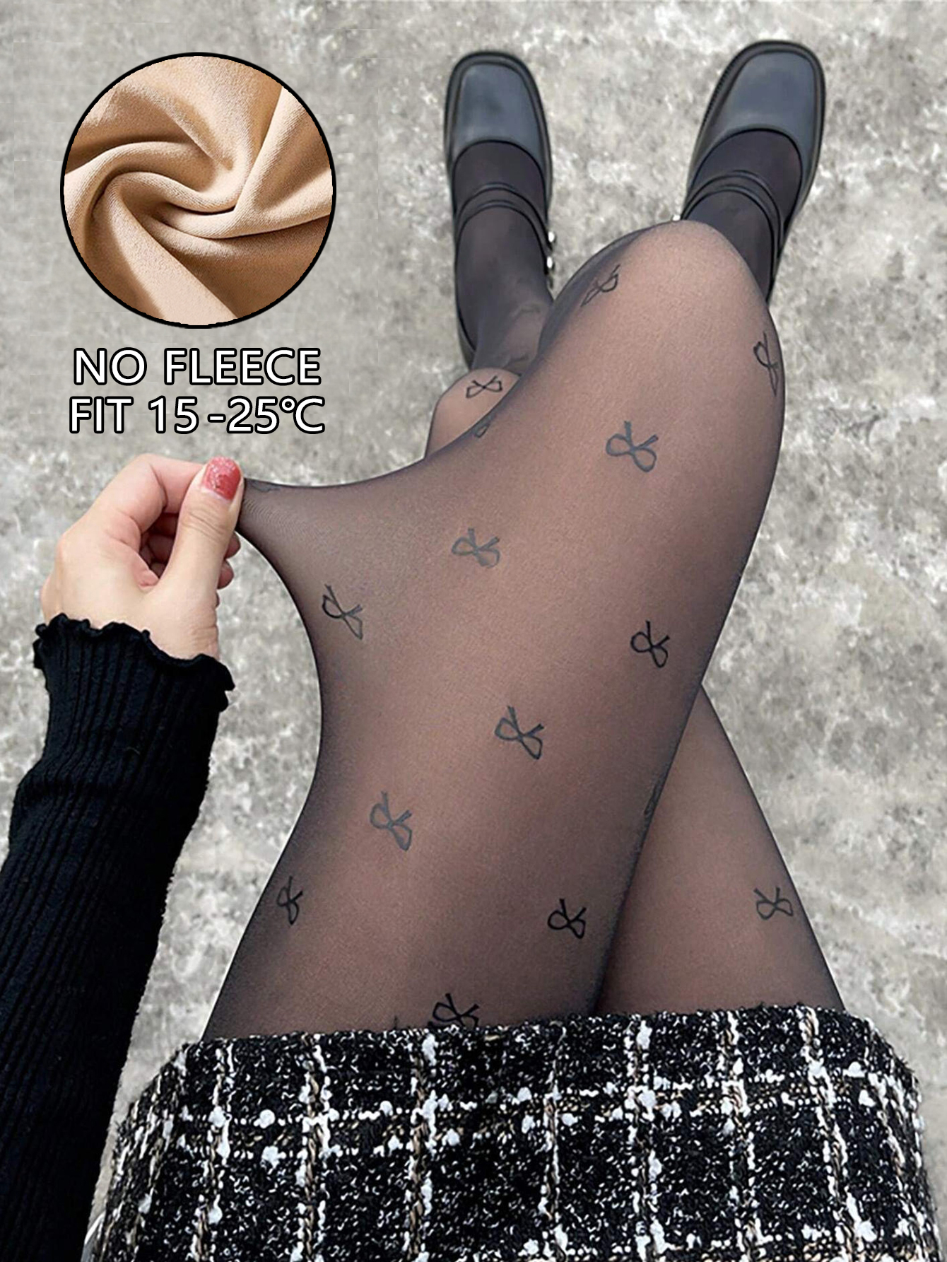 Frauen Vlies Strumpfhosen Frau Warme Winter Strumpfhosen sexy Transluzente Strümpfe Thermische Elastizität Panty Gamaschen Weibliche: 2XL / Gold