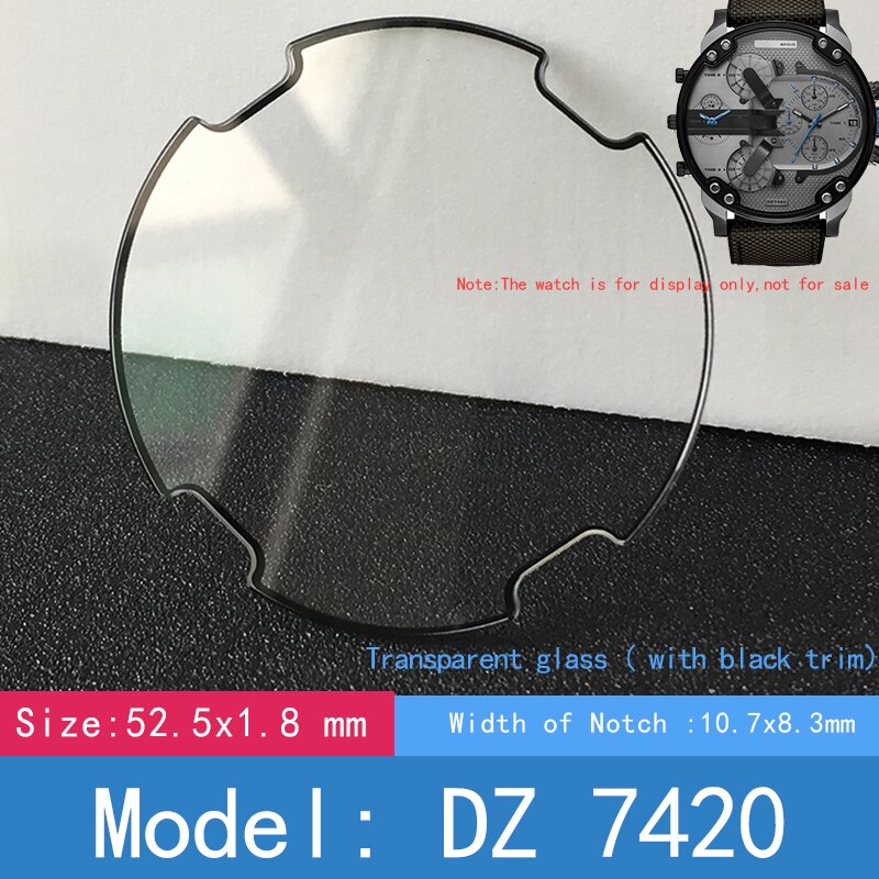 Watch crystal For Diesel DZ 7264 7258 7259 7270 7331 7370 Mineral glass Replacement repair parts: DZ 7420