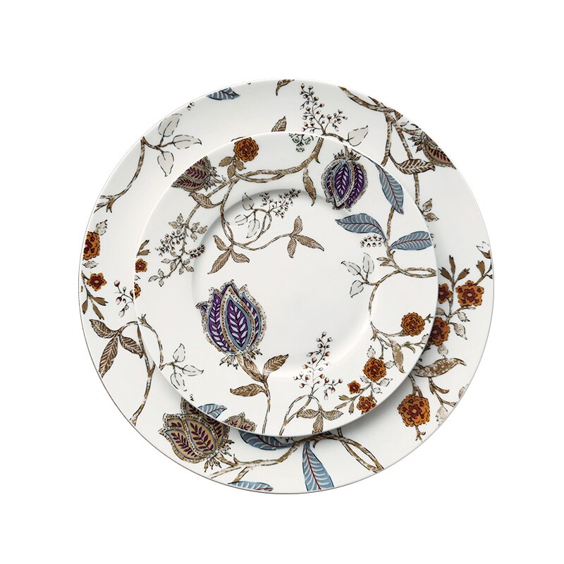 Bone tableware set American dinner plate soup plate coffee cup dish bowl plates ceramic vajilla dinner plates set plates set