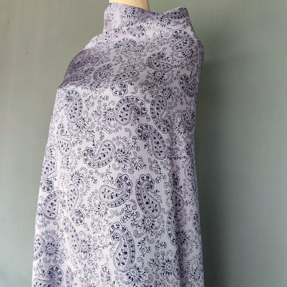 22M soie double palais soie impression tissu shantung soie brute soie thaïlandaise bon lustar dupion tissu violet paisely