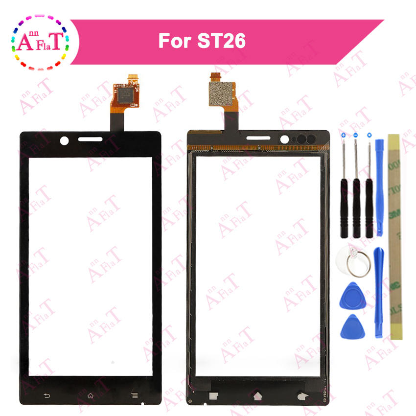 4.0" For Sony Xperia J ST26i ST26 Touch Screen Digitizer Sensor Outer Glass Lens Panel 3m glue Free