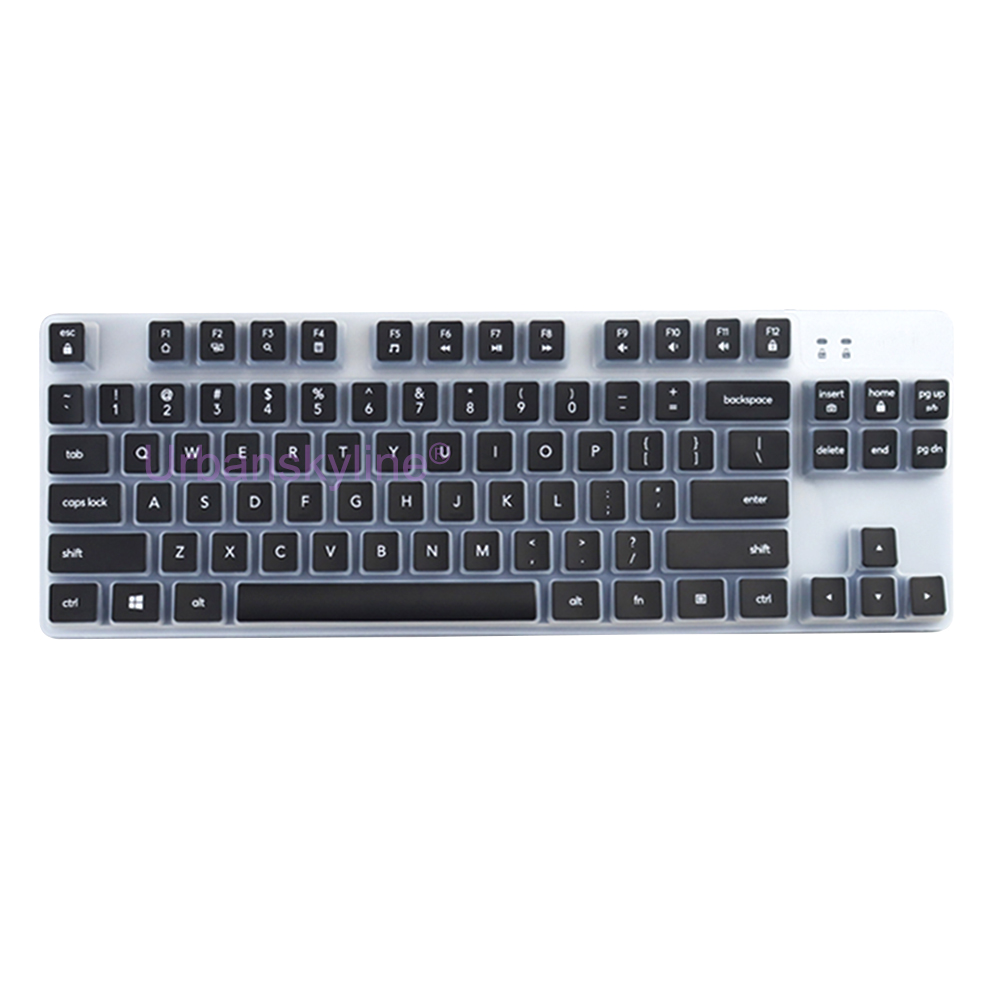 K835 Keyboard Cover for Logitech K835 TKL for Logi Mechanical Protective Protector Skin Clear Silicone TPU Case Funda: Black