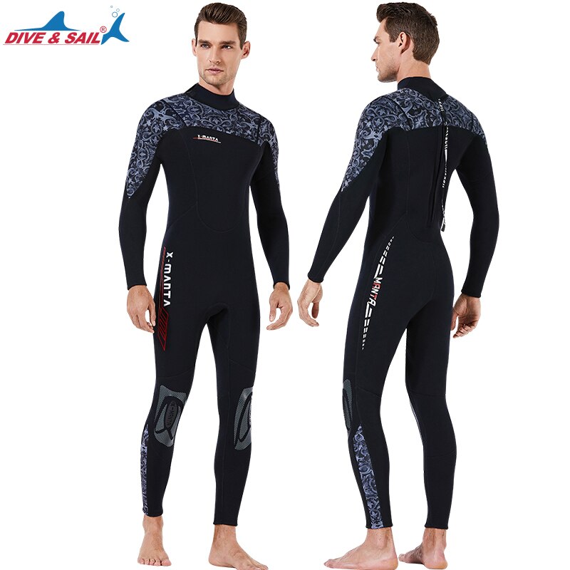 Womens Wetsuit Volledige 3 Mm Neopreen Surfen Duiken Snorkelen Zwemmen Pak Heren Meisjes Bijpassende Koppels Een Stuk Lange Mouw: M129561-A / XL