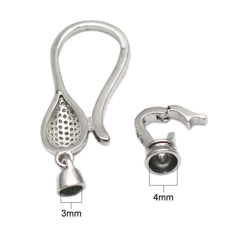 Beadsnice Armband Haken 925 Sterling Zilver Micro Pave Zirconia Ketting Unieke Sieraden Sluiting DIY Accessoires ID 35286