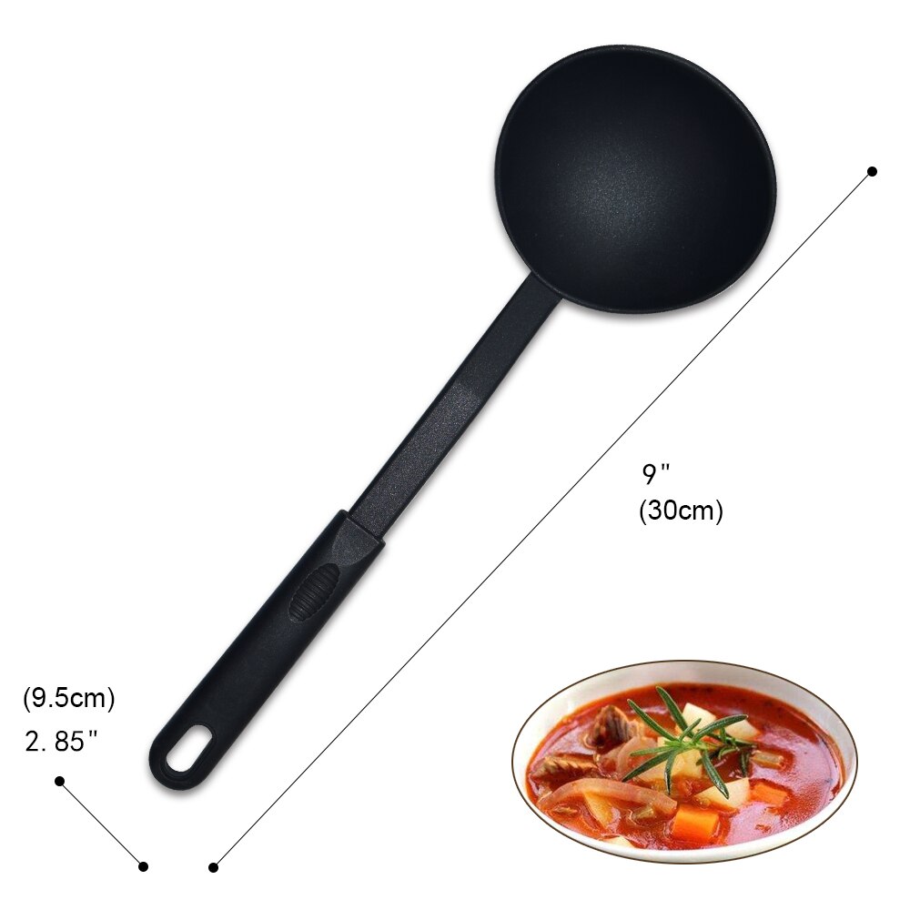Utensi – cuillère à soupe fendue en Nylon résistant à la chaleur, louche à passoire, batteur à œufs, outils de cuisine, broyeur de pommes de terre à la tomate: 11
