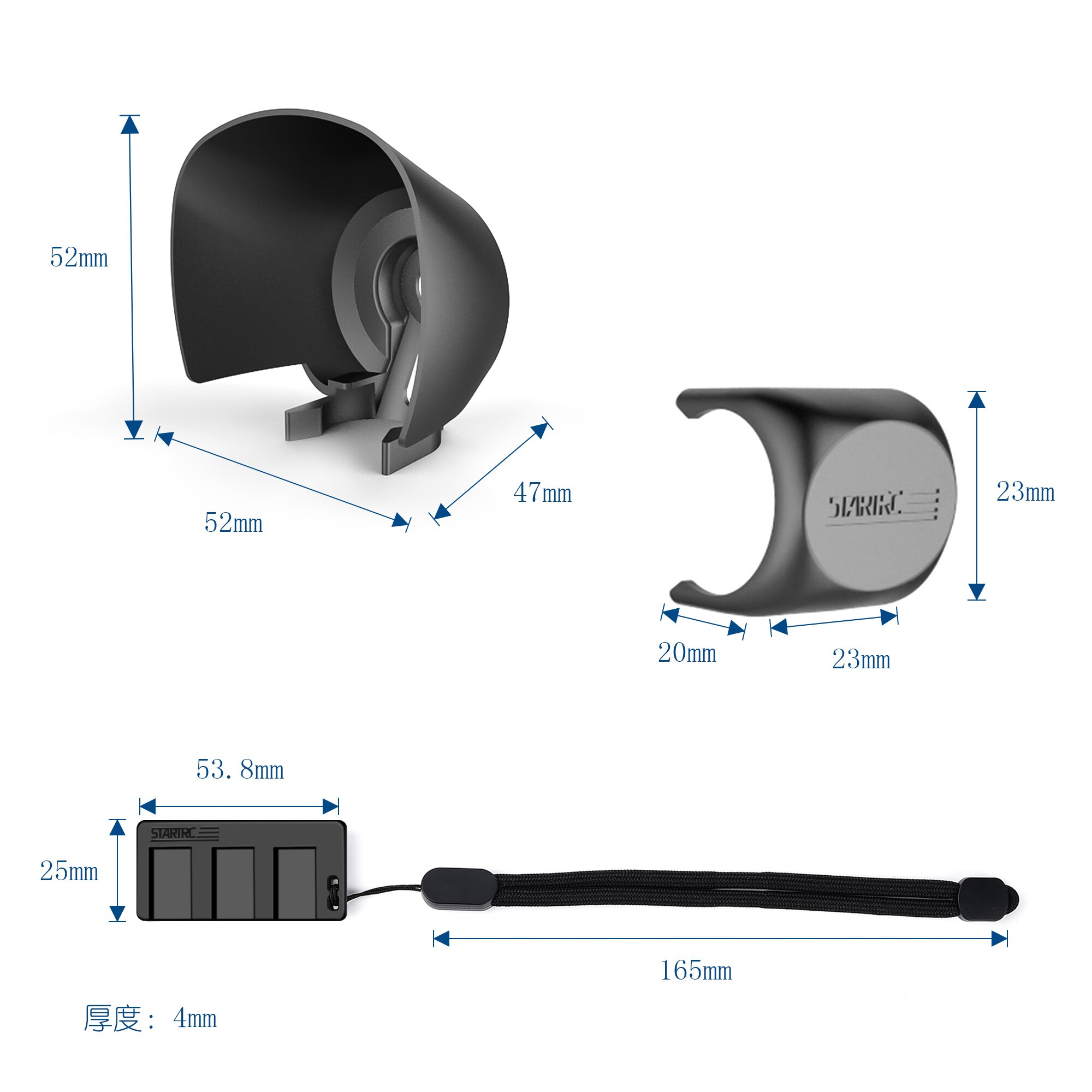 STARTRC-parasol de bolsillo para cámara Dji OSMO Pocket 2, parasol para lente de cámara, cubierta protectora, adaptador, accesorios de cardán