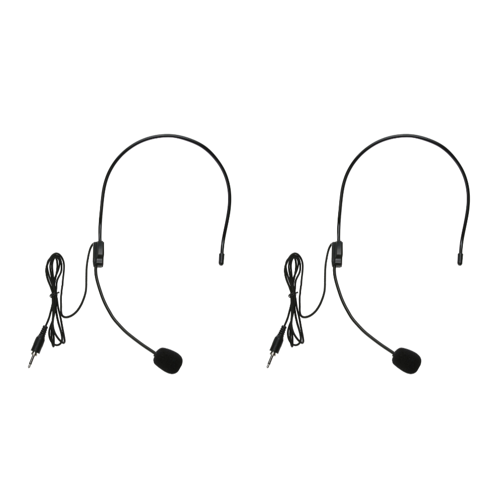 Mini Portable Head Microphone Lightweight Condenser 3.5mm Jack Handsfree Teacher Microphone for Teaching Tour Guide: PURPLE