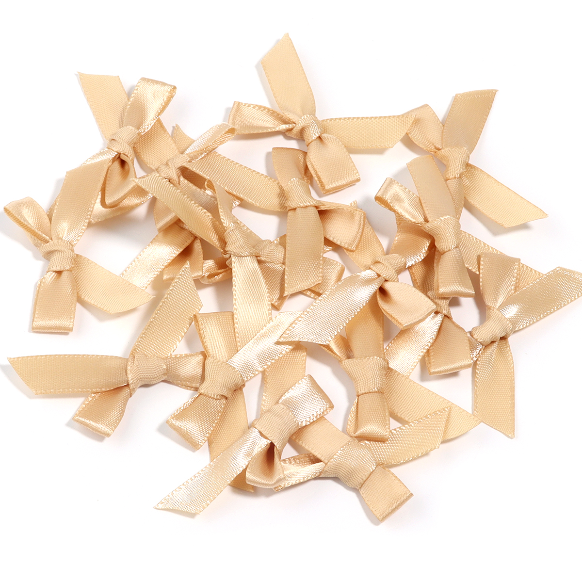 Nœuds de ruban rose frais 4x3.5cm, 50 pièces/lot, petite taille, nœud de ruban en Satin, décoration artisanale de fleurs, travail manuel, décoration de fête DIY: kaki foncé