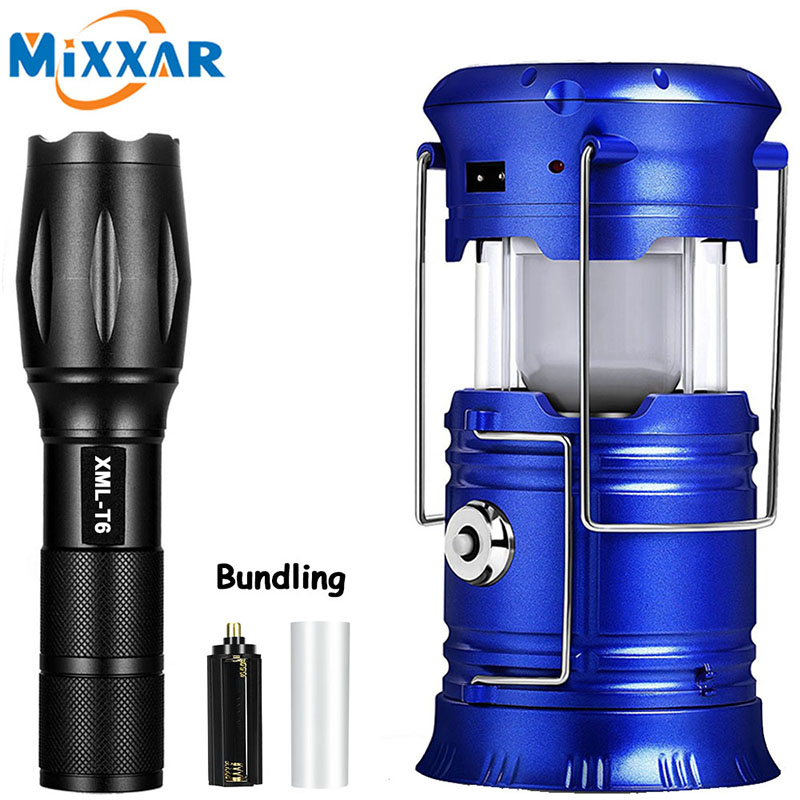 ZK20 LED Solar- Leistungsstarke Taschenlampen Tragbare Taschenlampe Wiederaufladbare Hand Lampe Camping Laterne Zelt Notfall Licht