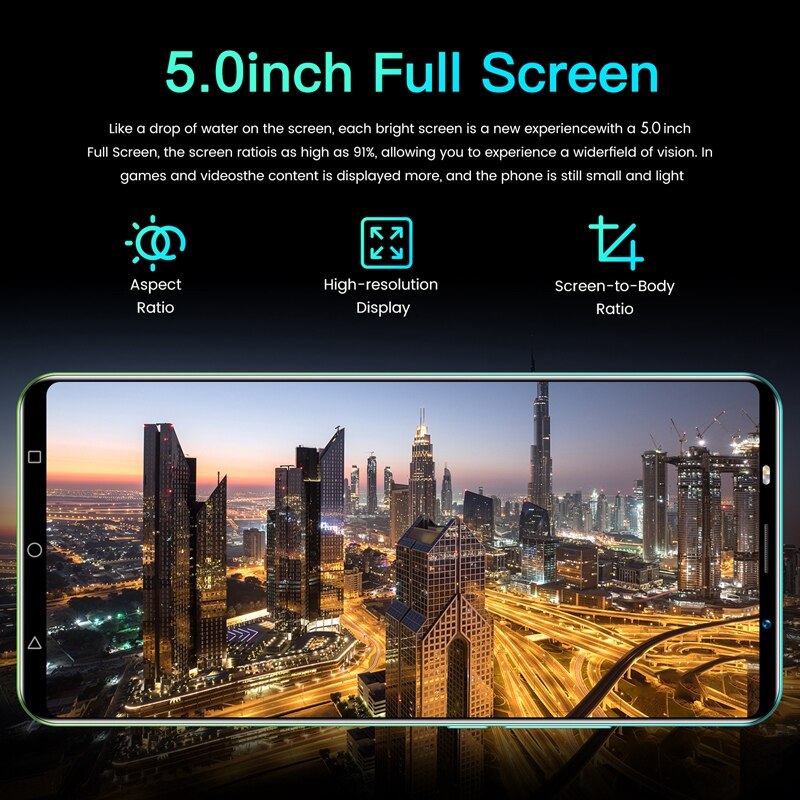 Note80 Smart Phone 5.0 Inch MTK6572 Dual-Core 512MB RAM+4GB ROM Bluetooth 4.0 Android 4.4.2 Mobile Phone EU Plug