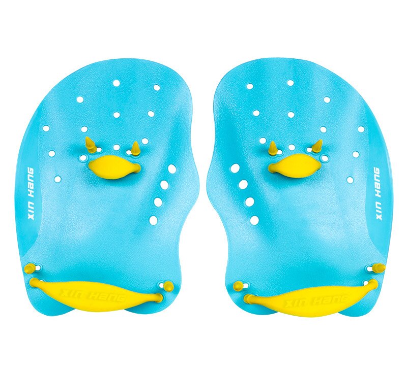 Regulowane łopatki pływackie Zwemvliezen płetwy ręczne rękawice pajęczynowe akcesoria pływackie do treningu Gants De Natation: Lake blue / M