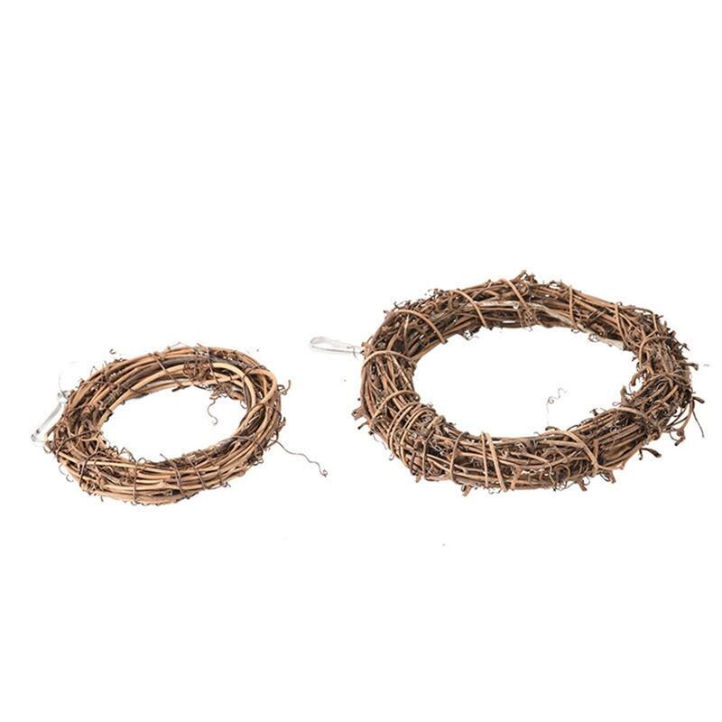 30CM DIY Hängen Kranz Rattan Ring Band Handwerk Weihnachten Dekorationen Weihnachten Hochzeit Kränze Heimat Party Dekor DIY Blumen- Kranz