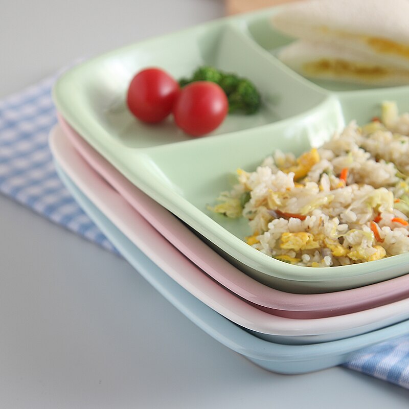 10 Inch Bone China Plate Simple Porcelain Plate Three Compartments Breakfast Steak Round Ceramic Tableware Home Decor MJ81102