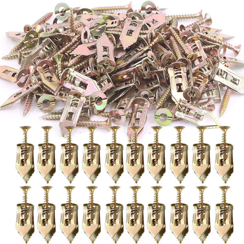 10/20Pcs Self Drilling Anchors Screws Self-Tapping Expansion Screw Drywall Anchor Kits Suitable for Gypsum Board Plasterboard