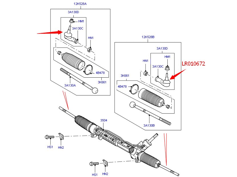 Araba direksiyon dişli dış küresel mafsal LAND ROVER Discovery LR3 LR4 ile M14 dış rotbaşı sağ ve sol LR010672 QJB500080