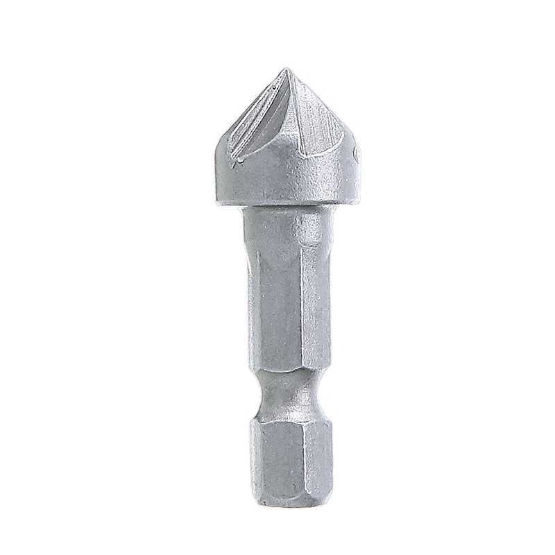 6Flute 90 Degree Countersink Drill Chamfer Bit 1/4" Hex Shank Carpentry Woodworking Angle Point Cutting Cutter Remove Burr Tools: 1pcs
