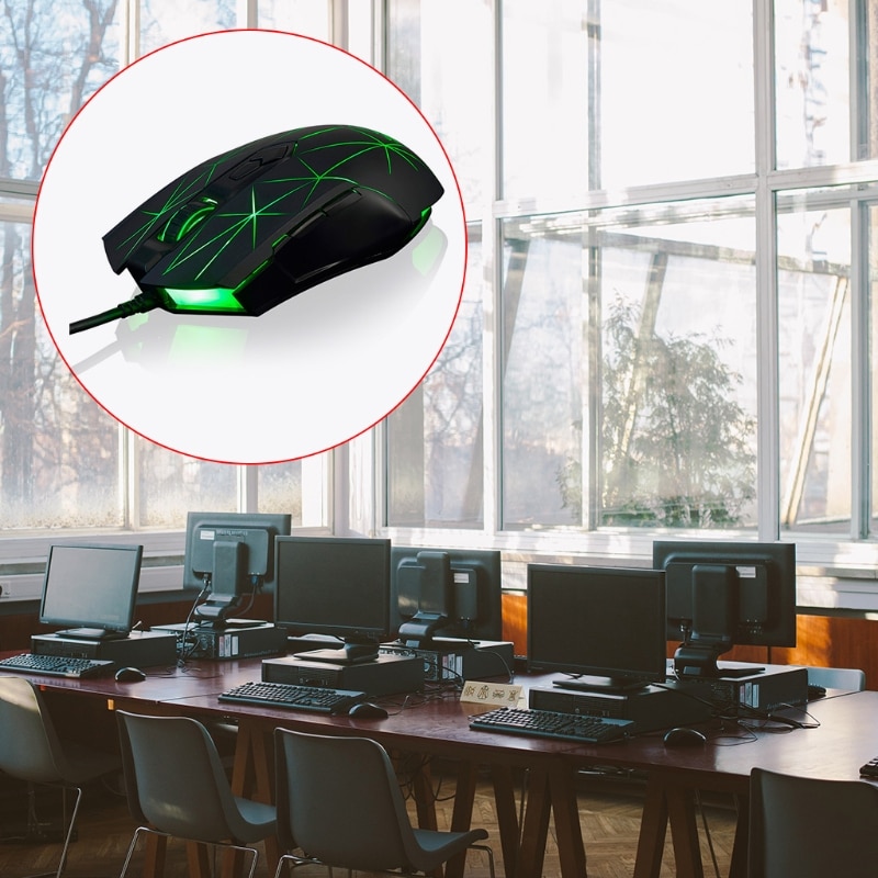 Aj52 Game Mouse Macro Programming Game Optical Mice Usb Cable Computer Mousey