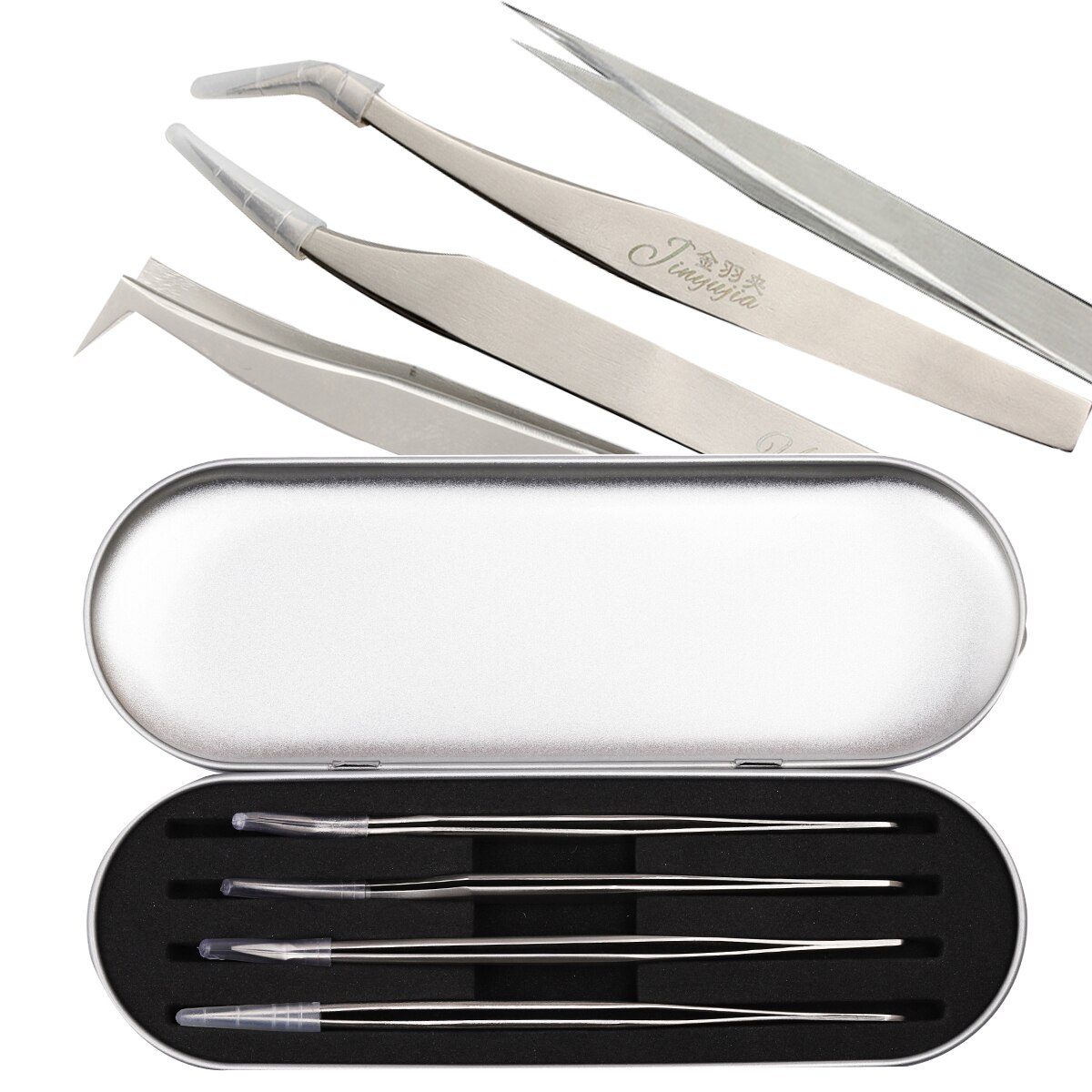 Wimper Pincet 2 Stuks/partij Pincet Elektronische Anti-Statische Precisie Pincet Rechte En Gebogen Pincet Voor Graft Wimper