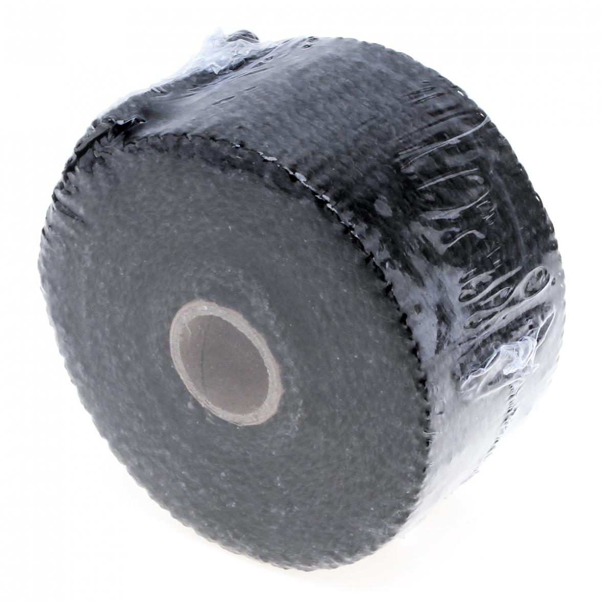 Musta 2 " 16.5ft rulla lasikuitu pakoputken lämpökääre nauha  + 4 sidesarja