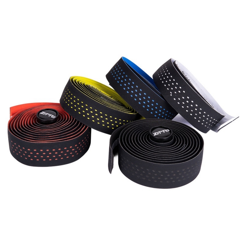 2 stks/set Zachte Racefiets Fietsstuur EVA PU Bar Tape Sport Professionele Fietsen Demping Anti-Vibratie Wrap Plug tape