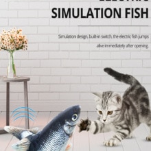 Moving Fish Cat Kicker Electric Wagging Moving Realistic Interactive Fish Toy for Cats Pet