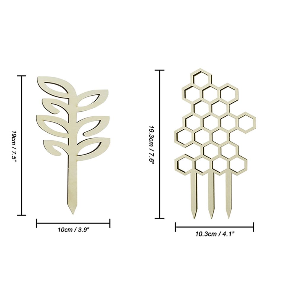 Potted Climbing Frame Wooden Honeycomb Leaves Shaped Plant Support Frame Climbing Flower Fixed Vines Plant Growth