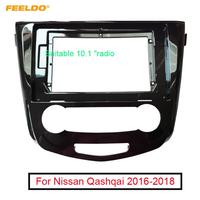 FEELDO Car Audio 10.1 Inch Big Screen Fascia Frame for Nissan Qashqai DVD Dash Panel Installation Mount Trim Kit #FD4371