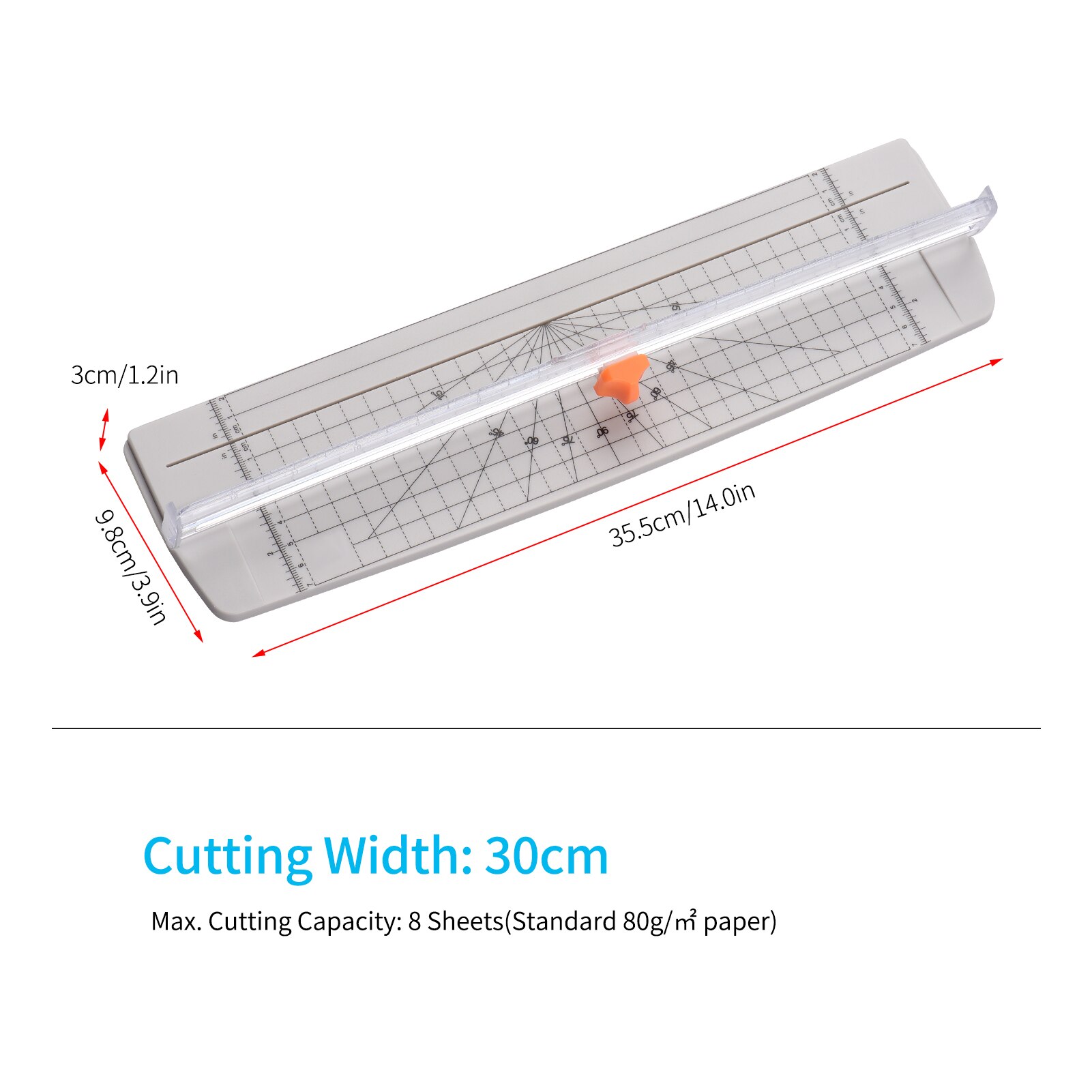 Aibecy 12 Inch Portable Paper Trimmer A4 Size Paper Cutter Cutting Machine Cutting Width for Craft Paper Photo Laminated Paper