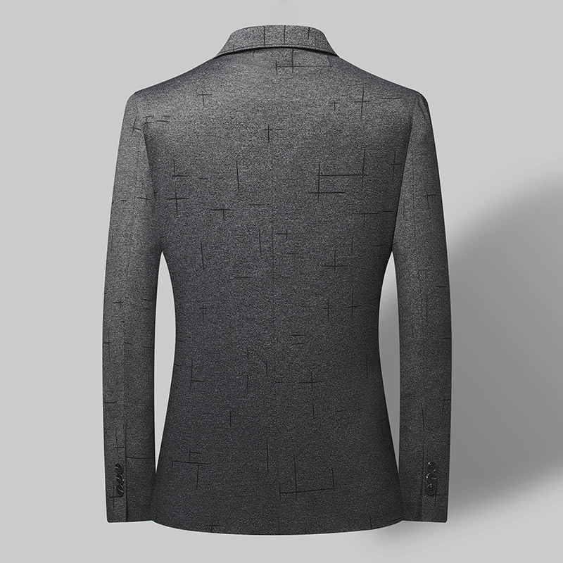 Traje de estilo coreano para hombre, chaqueta ajustada, vestido de , traje con estampado blanco con personalidad, ropa de a la , 2022