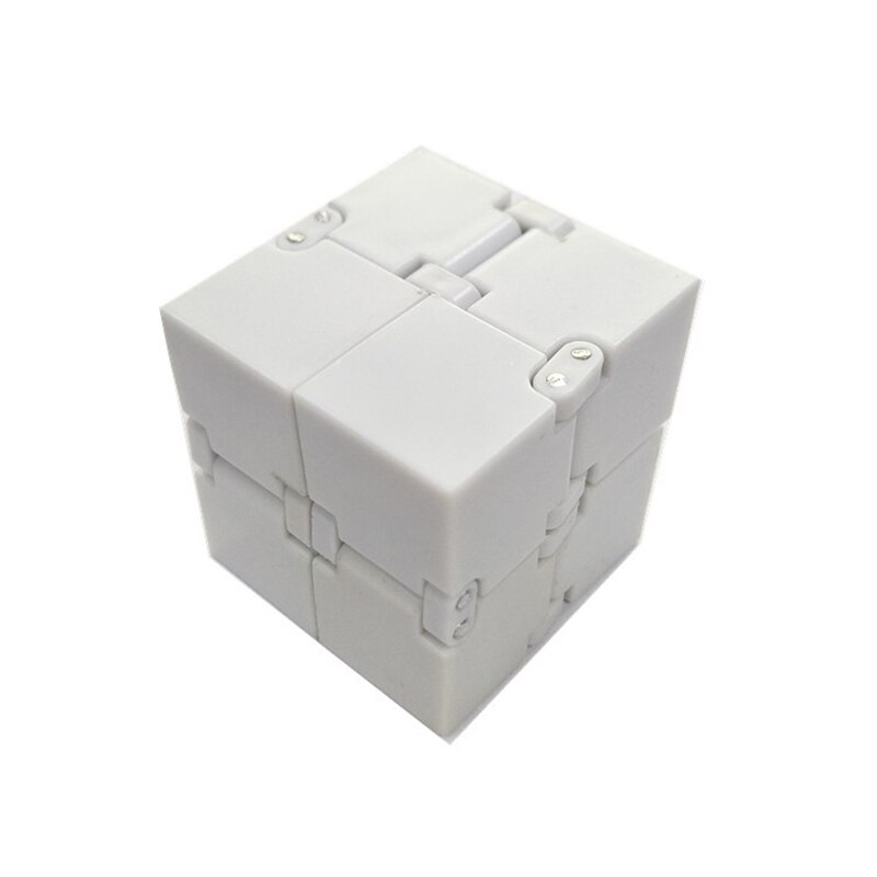 3D Unpack the toy Cube Mini Toy Finger EDC Anxiety Stress Relief Cube Blocks Children Funny Toys Plastic Model Education: Light Grey