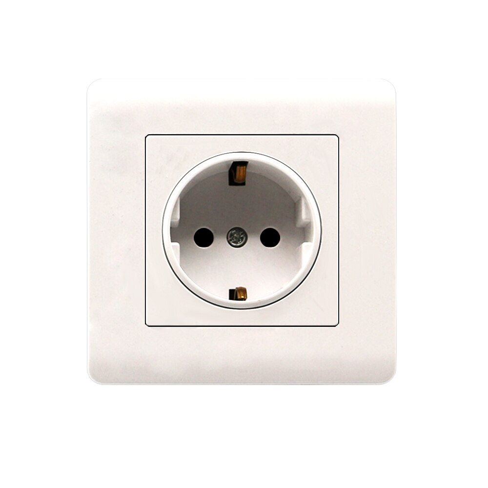 Adaptateur de chargeur mural électrique Standard de l'ue mur de charge allemagne russie prise de courant prises de courant, blanc, 16A, mis à la terre, panneau de PC