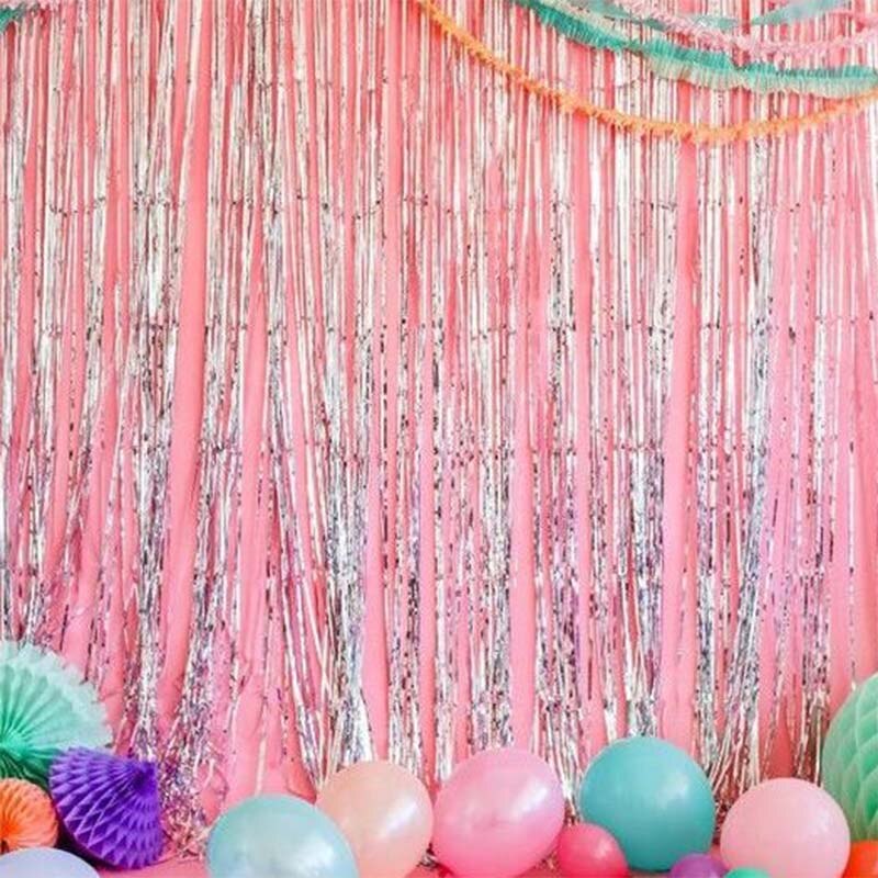 1 Pcs Door Curtain Decoration Fringe Tinsel for Birthday Party Wedding Background Backdrop FPing