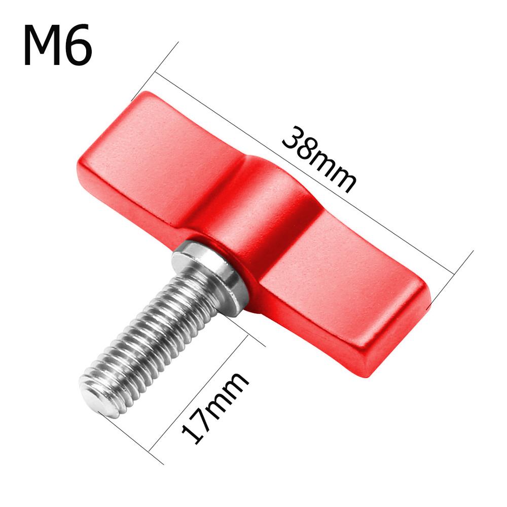 4/5/6mm T Shape Screw Handle Set Photography Parts Rail Rod Slider Clamp Locking Screw Wrench Clamp Screw Adapter