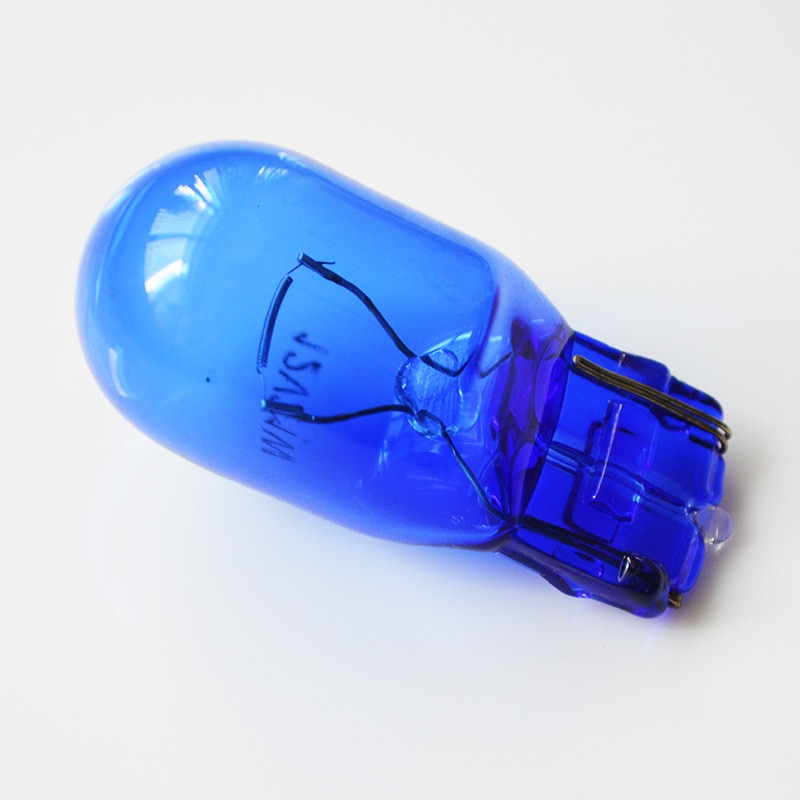 Hippcron-Lámpara de señal para coche, Bombilla automática superblanca de cristal azul Natural, 12V, 21W, 21/5W, T20, W21W, 582, 7440, W21/5W, 580, 2 uds.