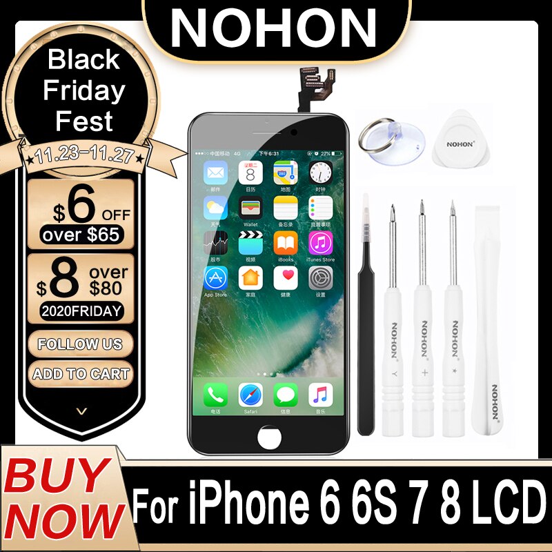 Nohon Lcd Voor Iphone 8 7 6 6 S Scherm IPhone8 IPhone7 IPhone6 S Originele Vervangend Digitizer Volledige Vergadering 3D Touch Aaaa