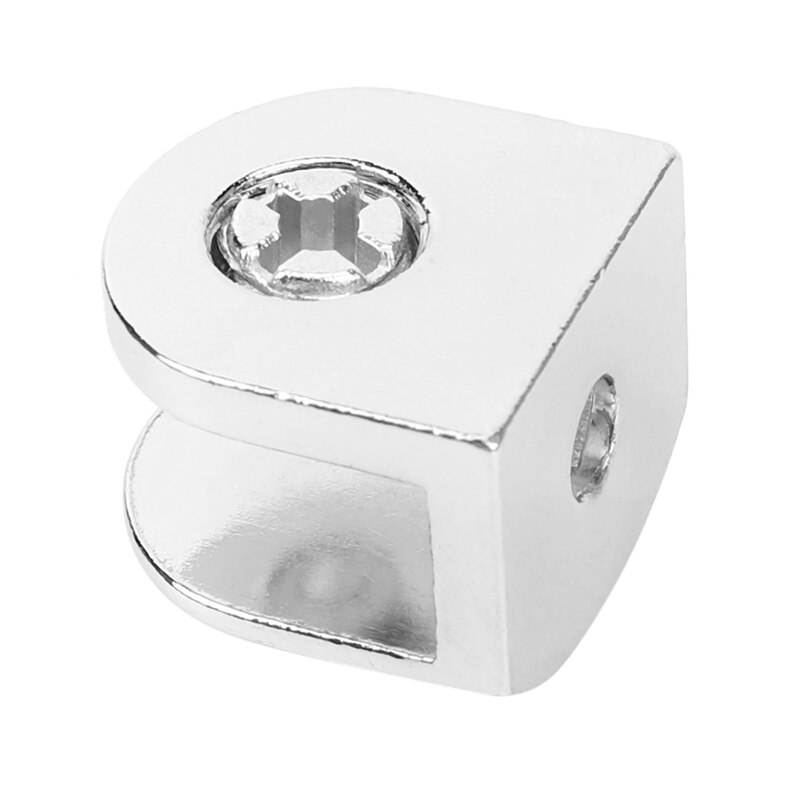 6 PCS Adjustable Glass Clamps 6 mm Glass Bracket Zinc Alloy Glass Shelves Holder Glass Clip for Bathroom Kitchen