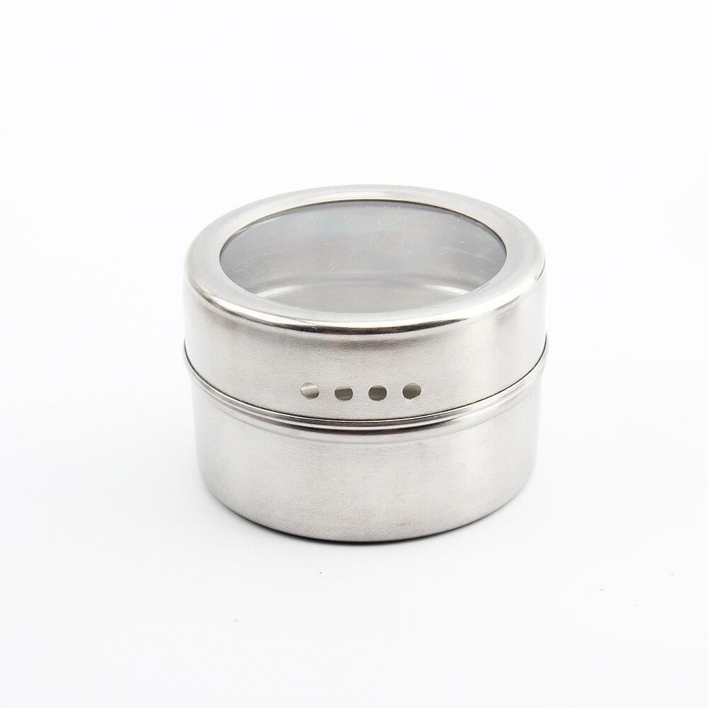 9 Magnetische Spice Blikken Met Plaat Opslag Kruidenrek Set Van 9 Clear Top Deksel En Ziften En Giet Shaker gemaakt Met Rvs