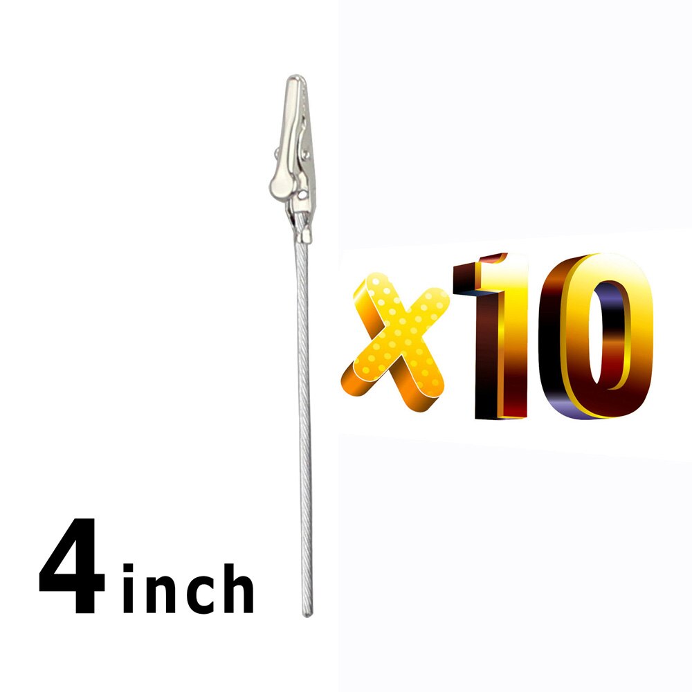 Lote 10 Uds DIY craft metal Alambre de cocodrilo memo foto clip titulares, arcilla & pinza para tarta accesorios, 4 ",5",6 "boda lugar favor: 4 inch length