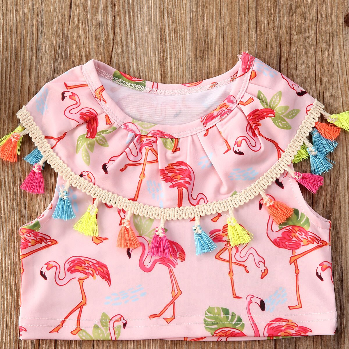 AA niños niñas traje de baño volantes borlas Bikinis Tops trajes de baño cortos verano Bikini traje de baño trajes de baño